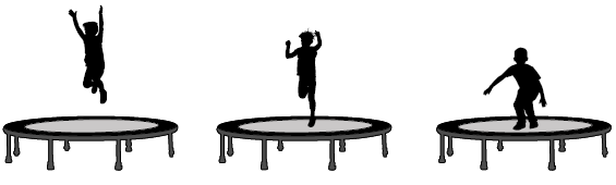 تحولات الطاقة الميكانيكية في لعبة القفز على الترامبولين تحولات الطاقة الميكانيكية في لعبة القفز على الترامبولين